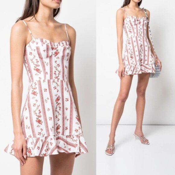 NWOT Reformation Mariana Sleeveless Linen Mini Dress in White M $218 - Picture 5 of 12